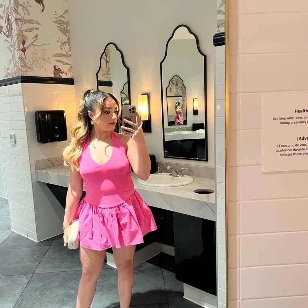 Zara Pink Backless Dress